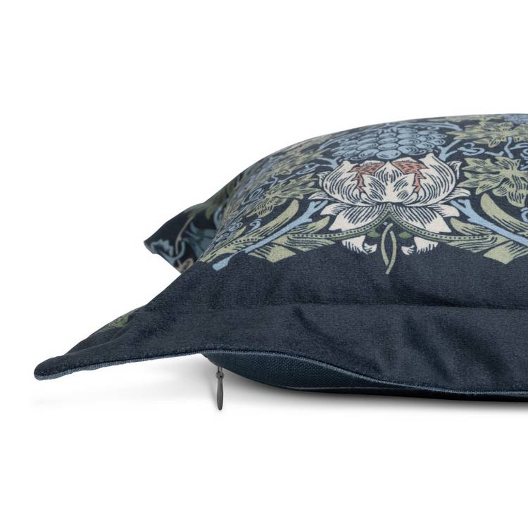 Habitat sunflower velvet cushion navy 50x30cm (British brand)