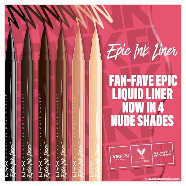 NYX Professional Makeup liquid eyeliner Milk Chocolate, UK version
