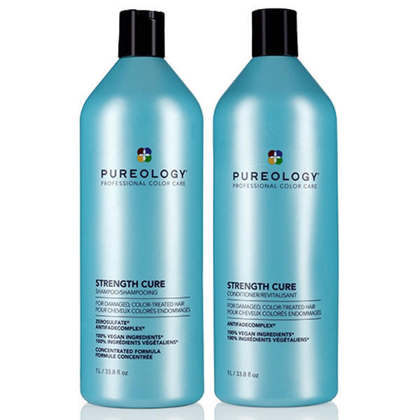 Pureology strength cure duo shampoo and conditioner 1000ml each, imported from the UK