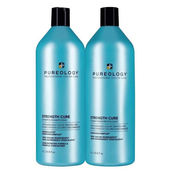 Pureology strength cure duo shampoo and conditioner 1000ml each, imported from the UK