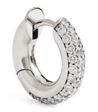 Spinelli Kilcollin white gold diamond hoop earring, imported from the UK