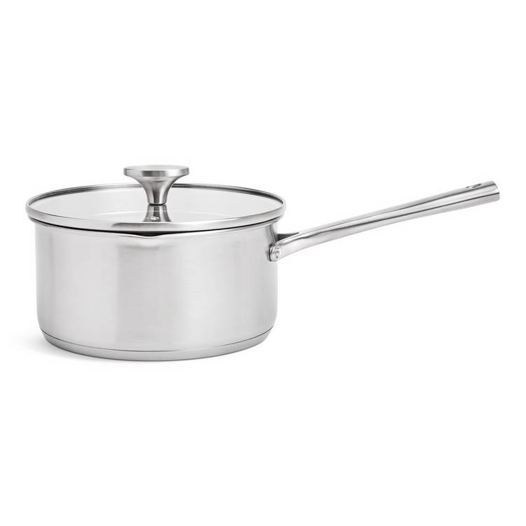 Habitat brushed stainless steel saucepan 18cm - British product