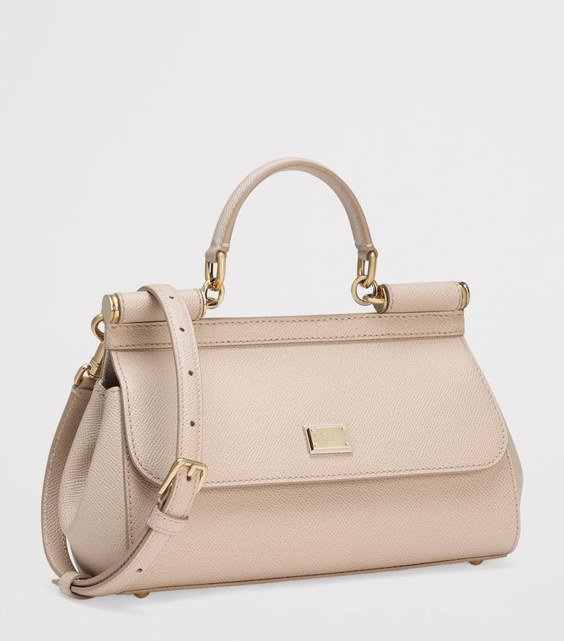 Dolce & Gabbana Sicily top-handle leather bag with gold hardware, UK version