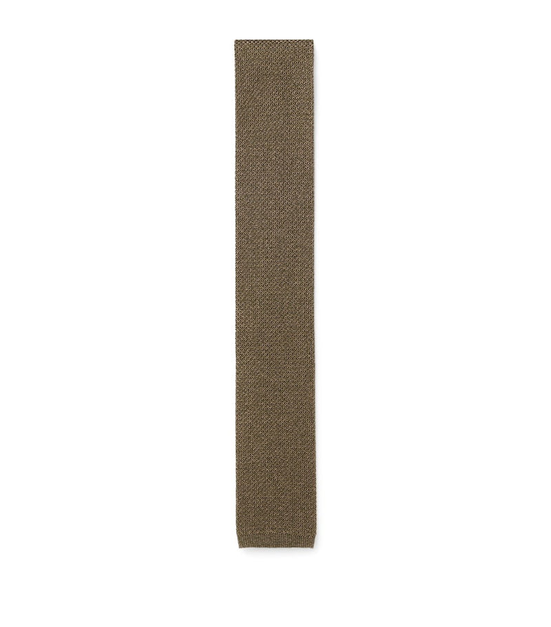 BOSS knitted silk tie with textured weave (British brand)