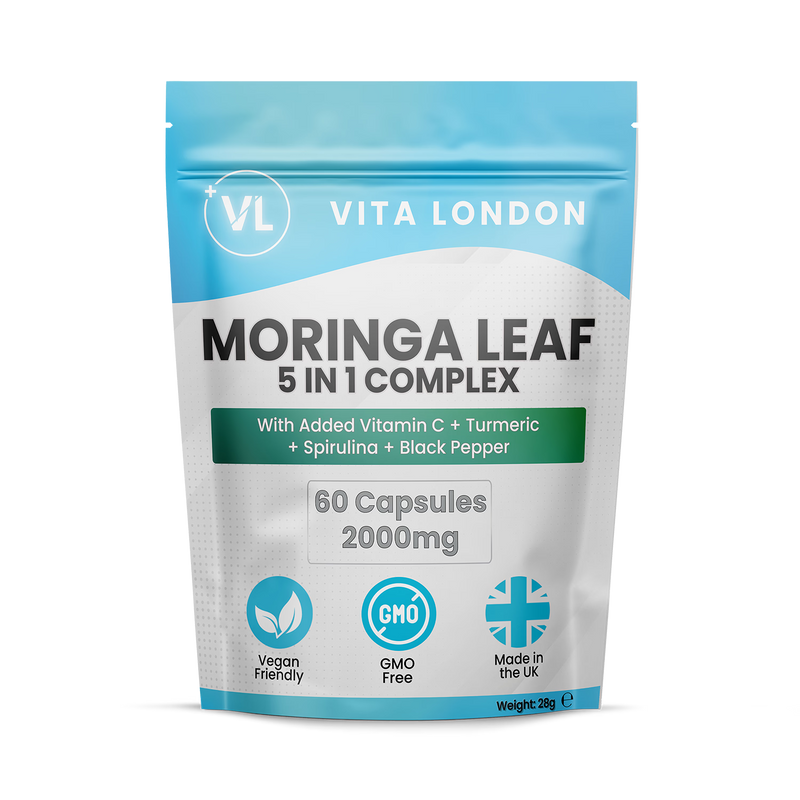 Vita London Moringa 5-in-1 Complex supplement 60 capsules, UK version