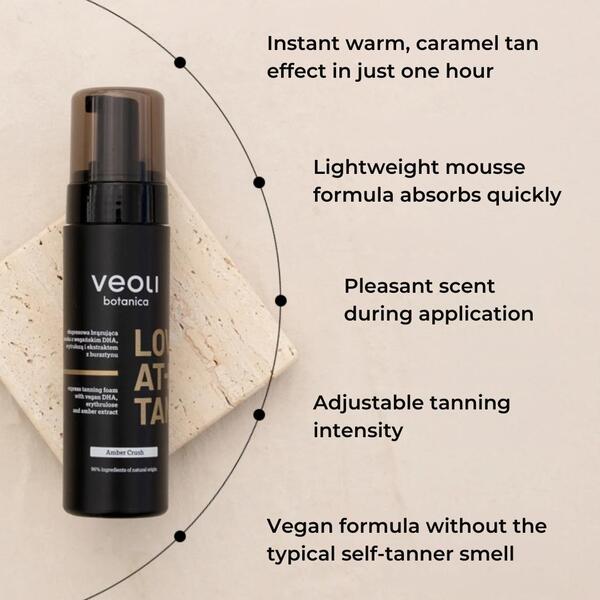 Veoli Botanica Amber Crush tanning foam 200ml - British product