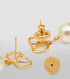 Valentino Garavani faux pearl VLogo earrings, imported from the UK