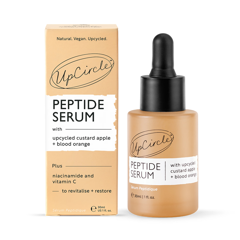 Upcircle peptide serum with upcycled custard apple and blood orange 30ml - British product