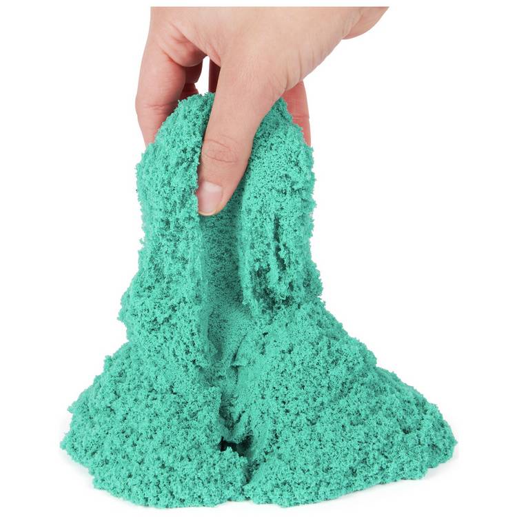 Kinetic Sand Castle Case with teal sand, imported from the UK