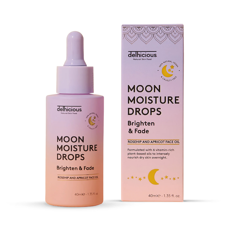 Delhicious Moon Moisture Drops brightening face oil (British brand)