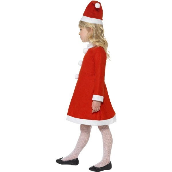 Smiffys Santa Girl Costume red dress and hat, UK version