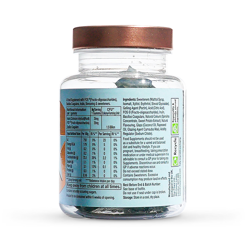 Blueberry Flavoured Friendly Bacteria and Prebiotic 30 Gummies