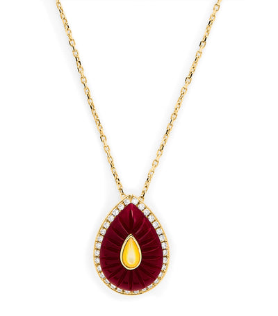 Harrods L'ATELIER NAWBAR Yellow Gold, Diamond, Amethyst and Pearl Bond Street Necklace- Buy online at McGrocer