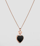 Chopard Happy Hearts necklace rose gold diamond onyx, imported from the UK