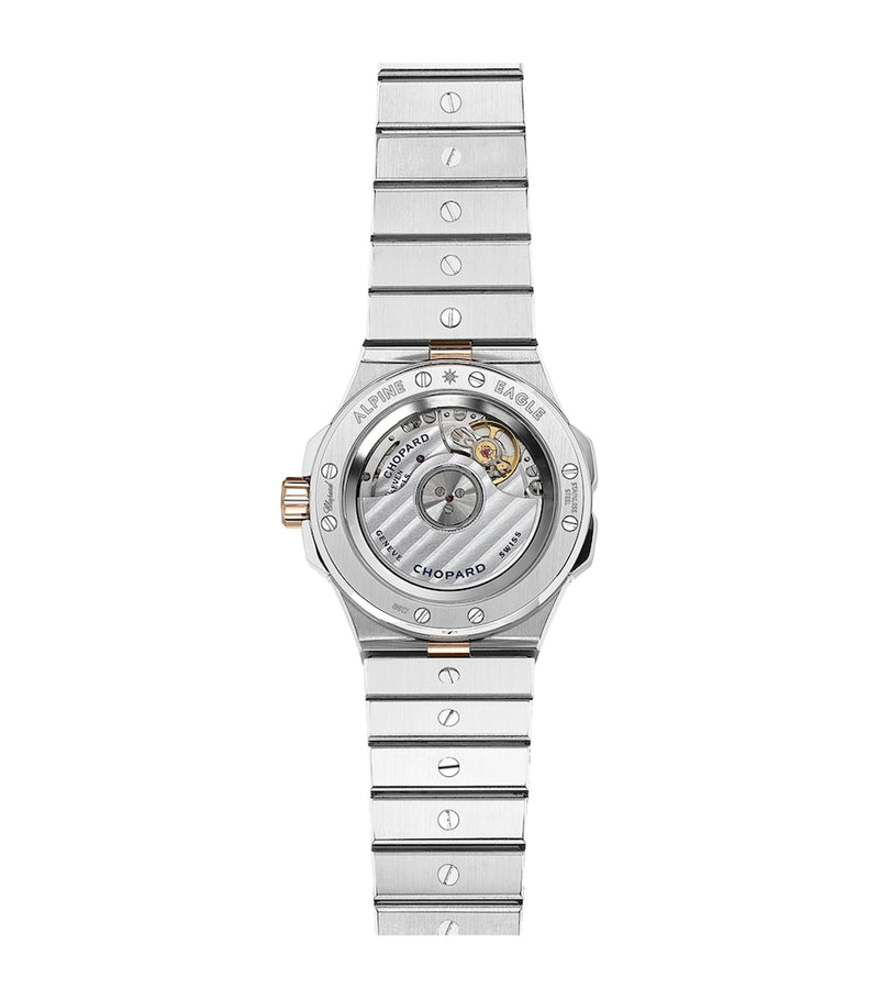 Chopard Alpine Eagle rose gold stainless steel diamond watch 33mm, imported from the UK