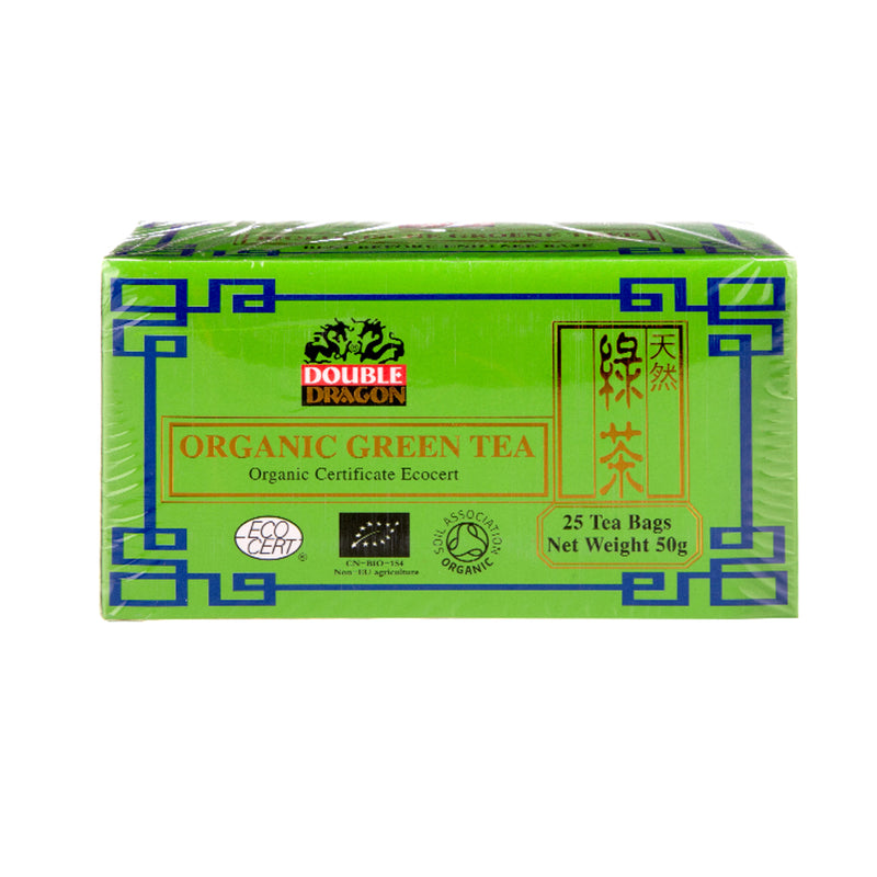 Double Dragon Organic Green Tea 25 Tea Bags