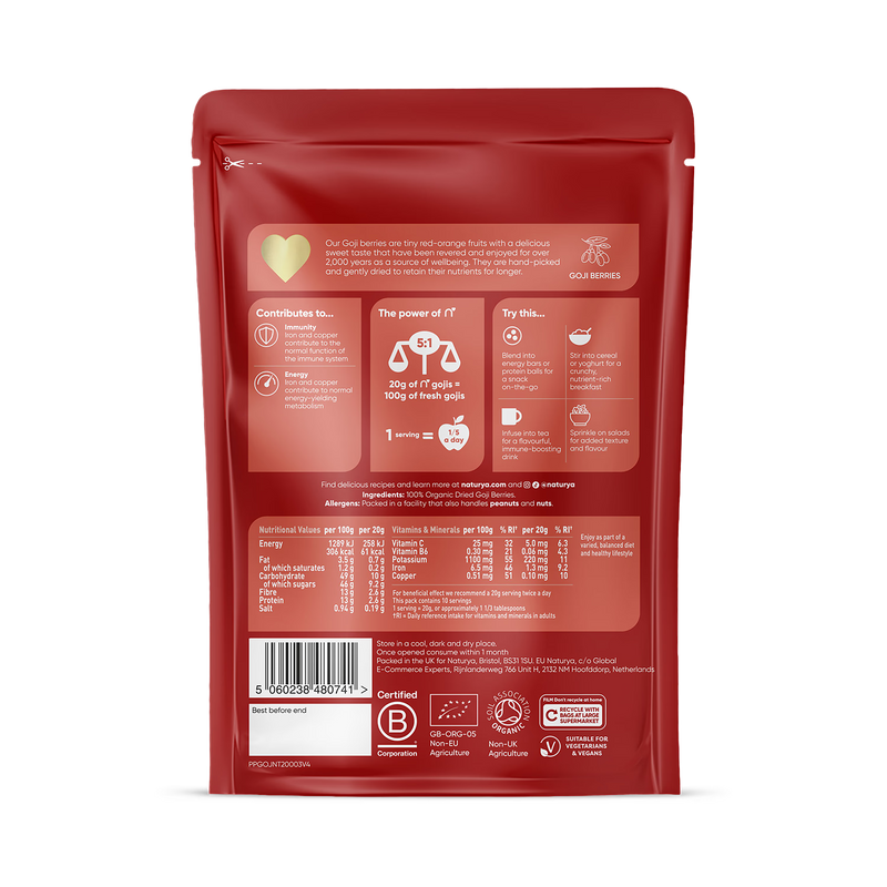 Organic Dried Goji Berries 200g