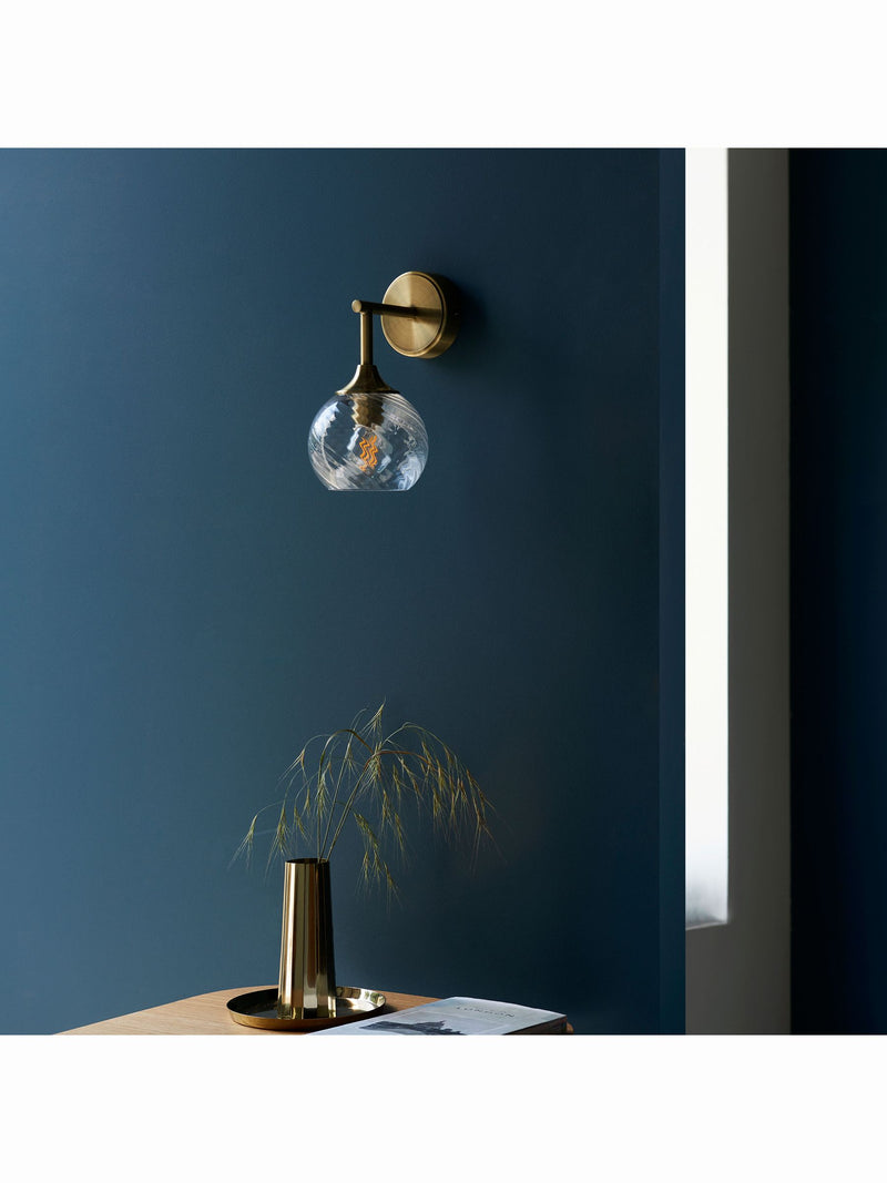 Gallery Home Lexi antique brass wall light, UK version