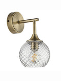 Gallery Home Lexi antique brass wall light, UK version