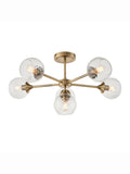 Gallery Home antique brass Lexi 6 bulb ceiling light, UK version