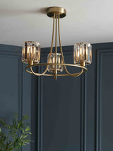 Next Gallery Home Hove 3 Bulb Ceiling Light Antique Brass 41cm Height- Buy online at McGrocer