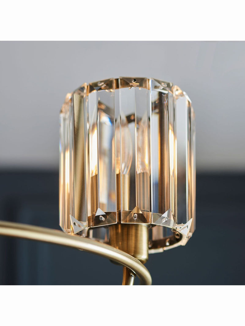 Gallery Home antique brass Hove 3 bulb ceiling light, UK version