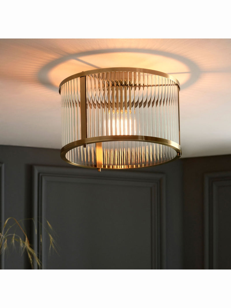 Gallery Home Antique Brass Ridgeway ceiling light, imported from the UK