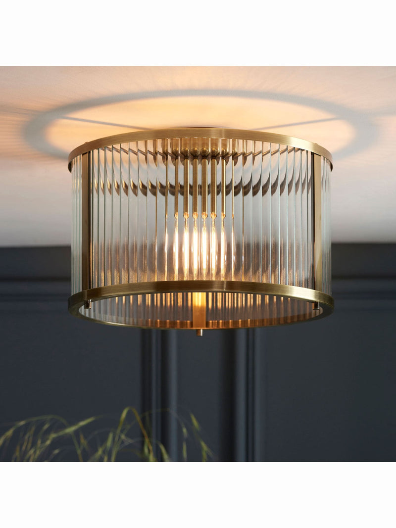 Gallery Home Antique Brass Ridgeway ceiling light, imported from the UK