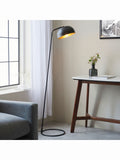 Gallery Home Claire floor lamp with matt black and antique brass finish - British product