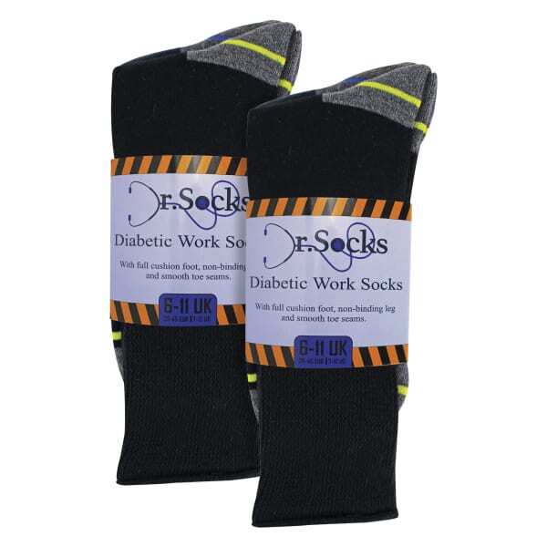 Dr.Socks men's breathable diabetic work socks multipack (British brand)
