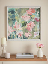 Next Green Pink Abstract Floral Framed Wall Art 60x60cm- Buy online at McGrocer