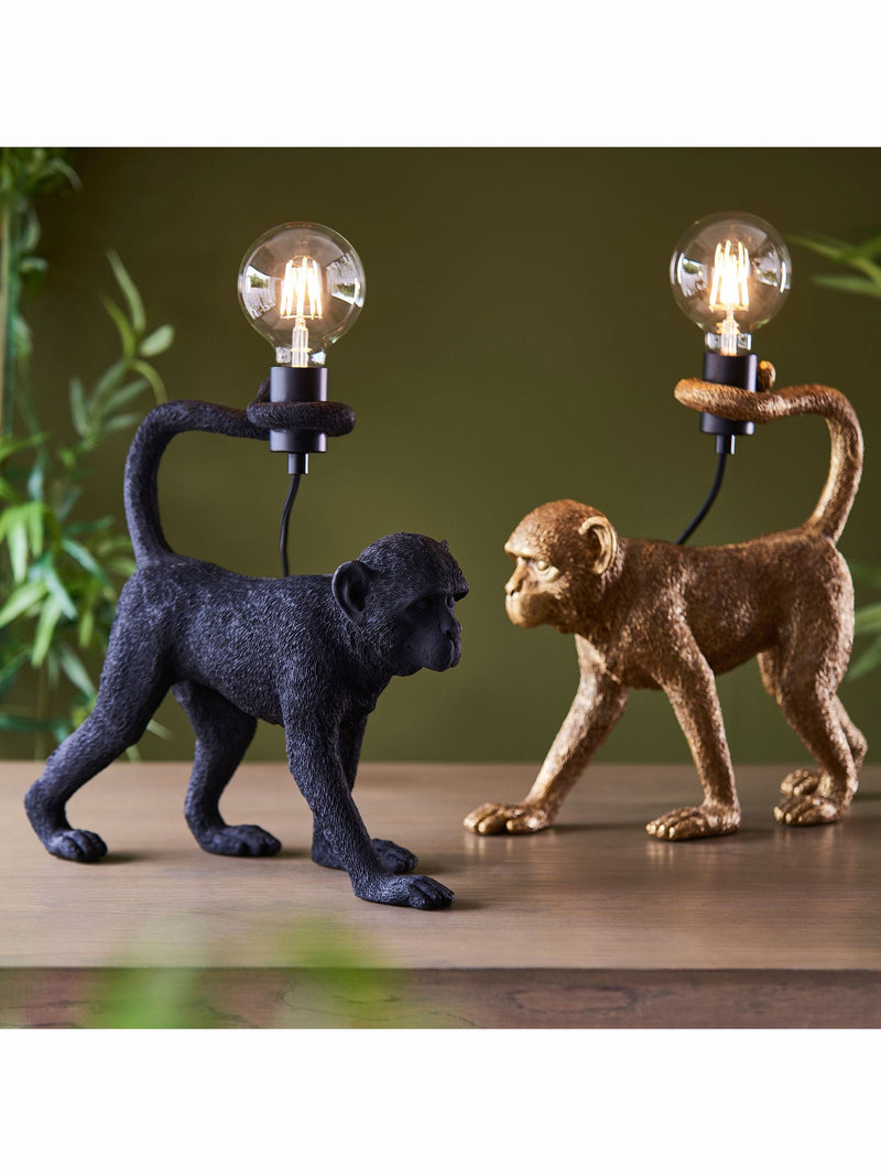 Gallery Home gold capuchin monkey table lamp, British brand