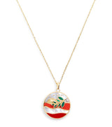 Harrods L'Atelier Nawbar Aurora Yellow Gold Diamond Malachite Coral Pearl Fine Jewellery Necklace- Buy online at McGrocer