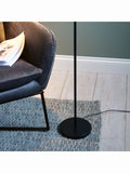 Gallery Home black reader floor lamp with adjustable head - British product