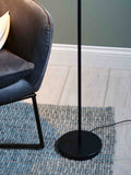 Gallery Home black reader floor lamp with adjustable head - British product