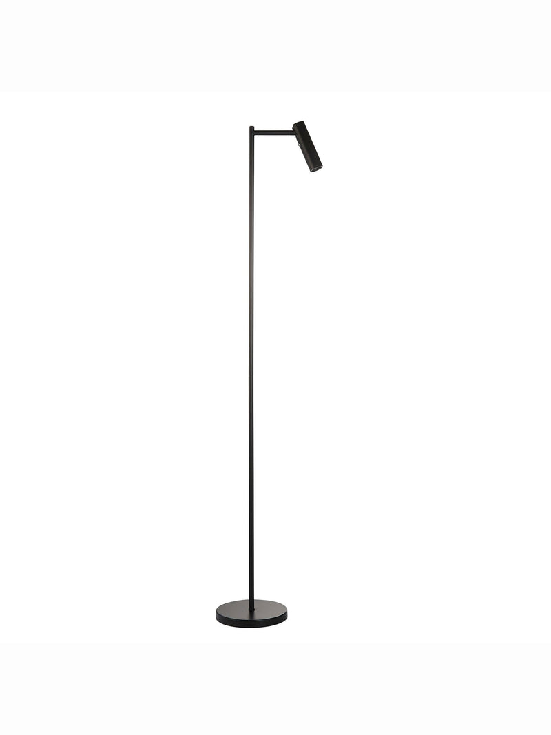 Gallery Home black reader floor lamp with adjustable head - British product