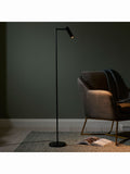 Gallery Home black reader floor lamp with adjustable head - British product