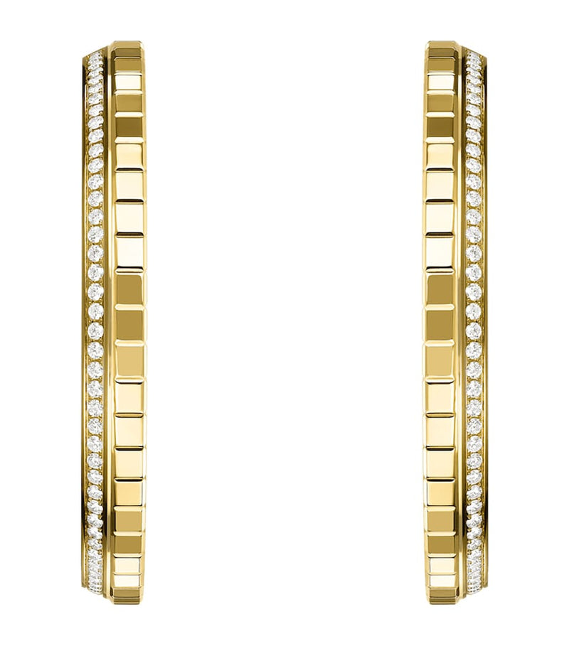 Chopard Ice Cube large hoop earrings yellow gold diamond - British product