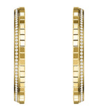 Chopard Ice Cube large hoop earrings yellow gold diamond - British product