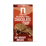 Holland & Barrett Nairn's Gluten Free Chocolate Chip Oat Biscuit Breaks Sweet Biscuits 160g- Buy online at McGrocer