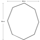 Gallery octagon black mirror 80cm, UK version
