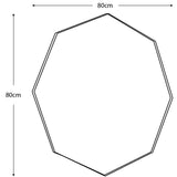 Gallery octagon black mirror 80cm, UK version