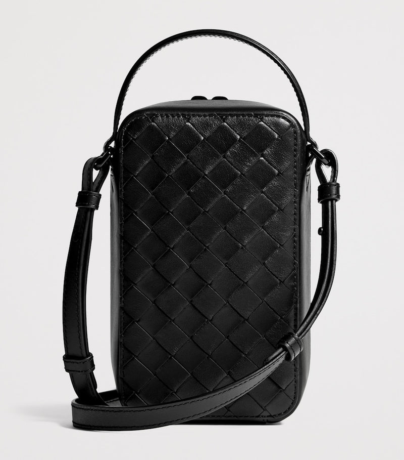 Bottega Veneta leather phone pouch (British brand)
