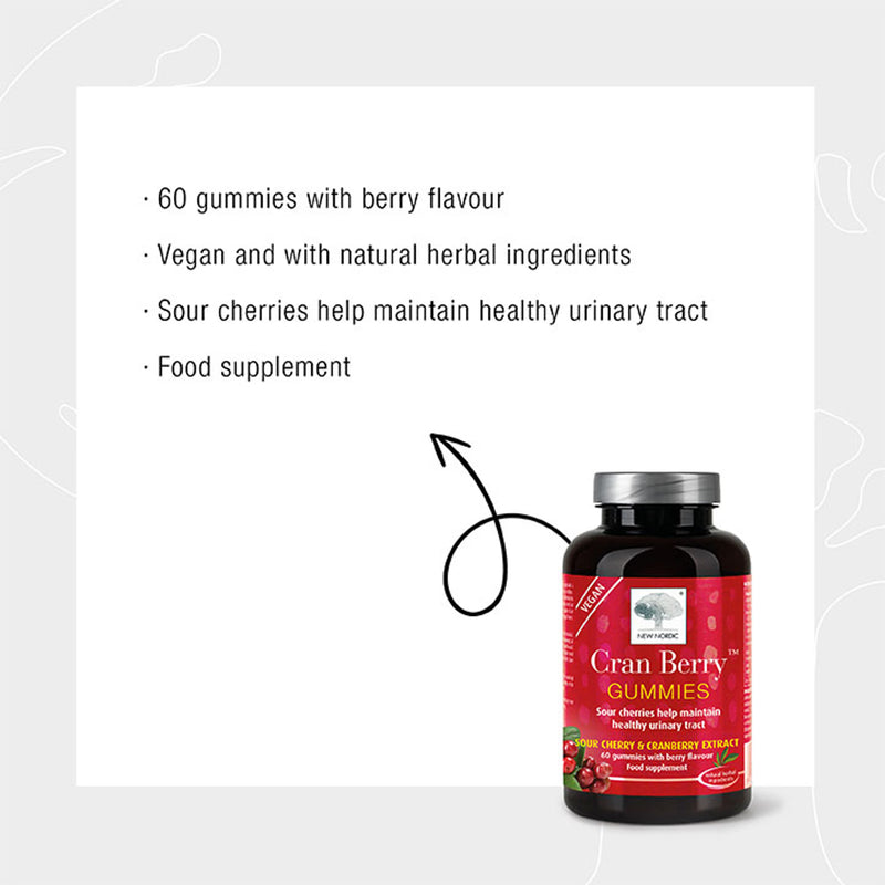Urinary Tract Support Cranberry and Sour Cherry Gummies 60s