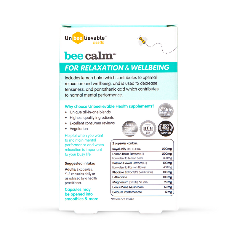 Natural Relaxation and Wellbeing Support Supplement 20 Capsules