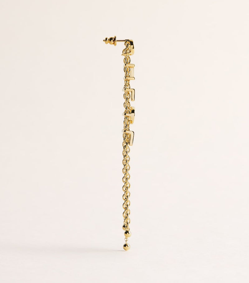 Chloé Mini Belt drop earrings in brass - British product