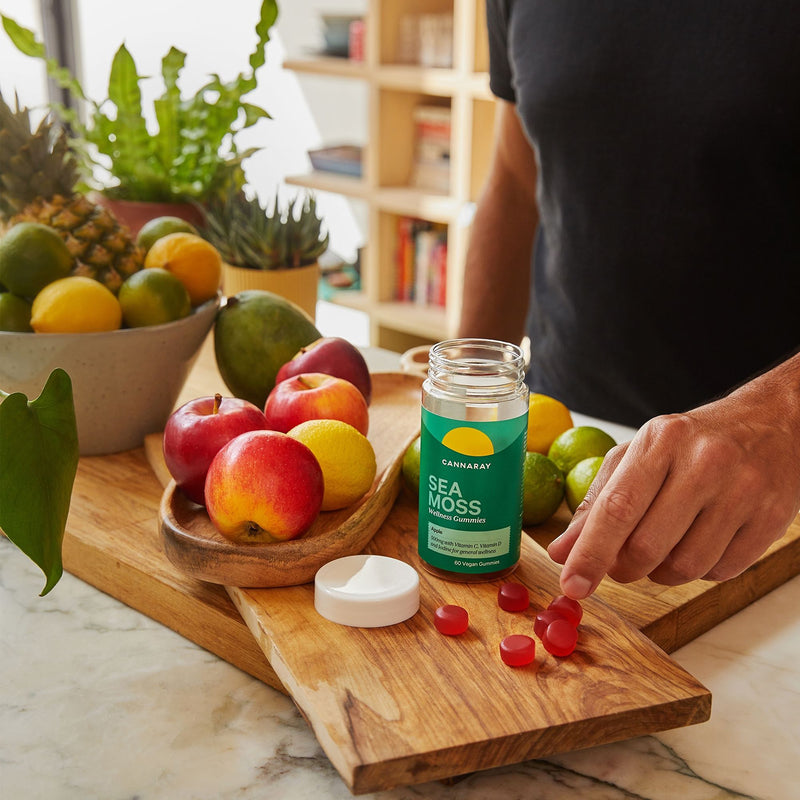 Cannaray Sea Moss Wellness 60 Apple Flavour Gummies 500mg