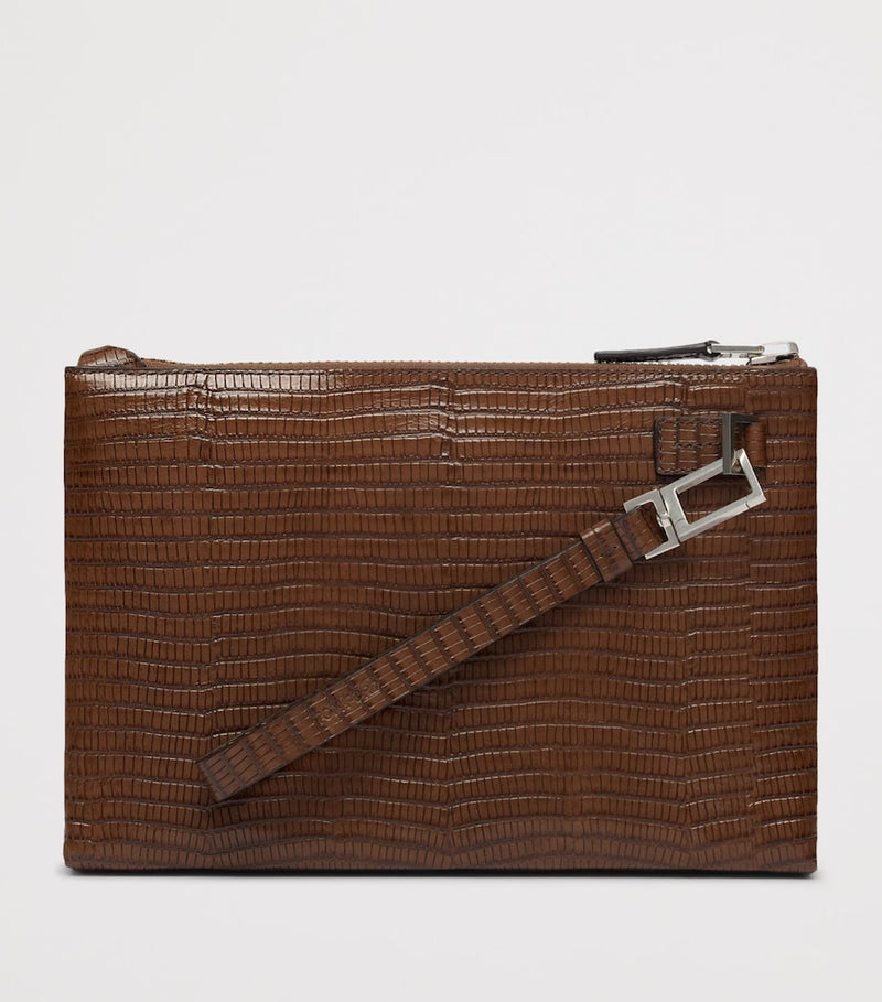 TOM FORD large calfskin embossed portfolio bag (British brand)