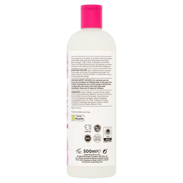 Superdrug Cherry Blossom Bath Soak 500ml (British brand)