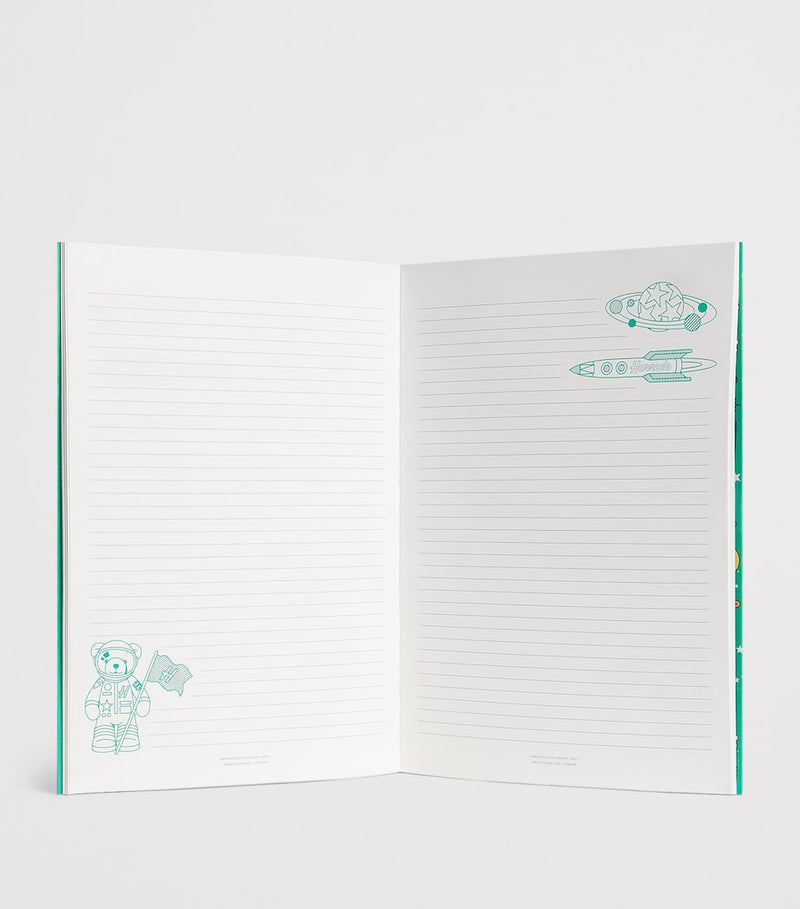 Harrods Pop Rocket space design A4 notebook, UK version
